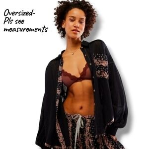 NWT OS Free People After Hours shirt Black